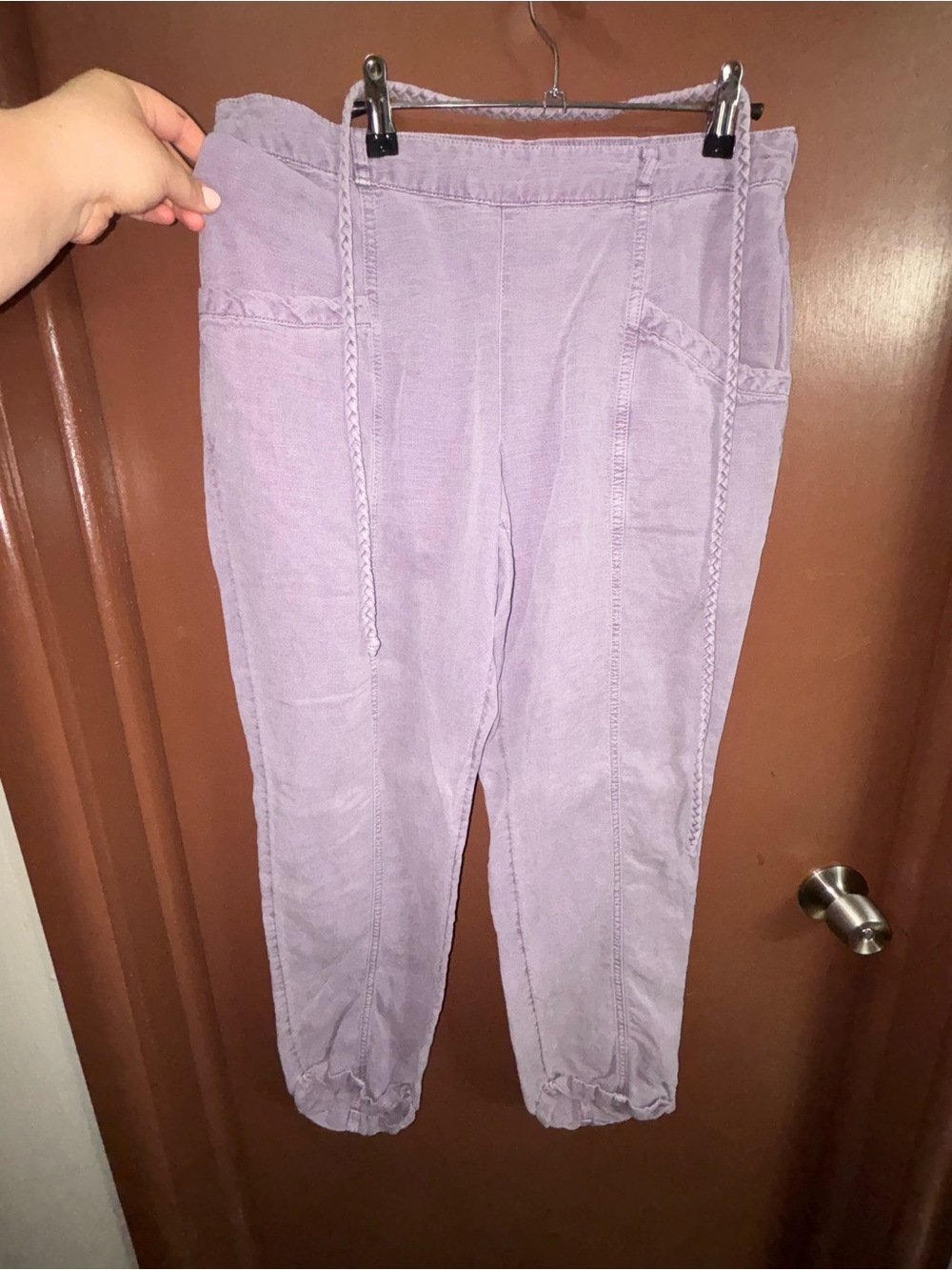 C&C California Lavender Ribbed Waist Pants